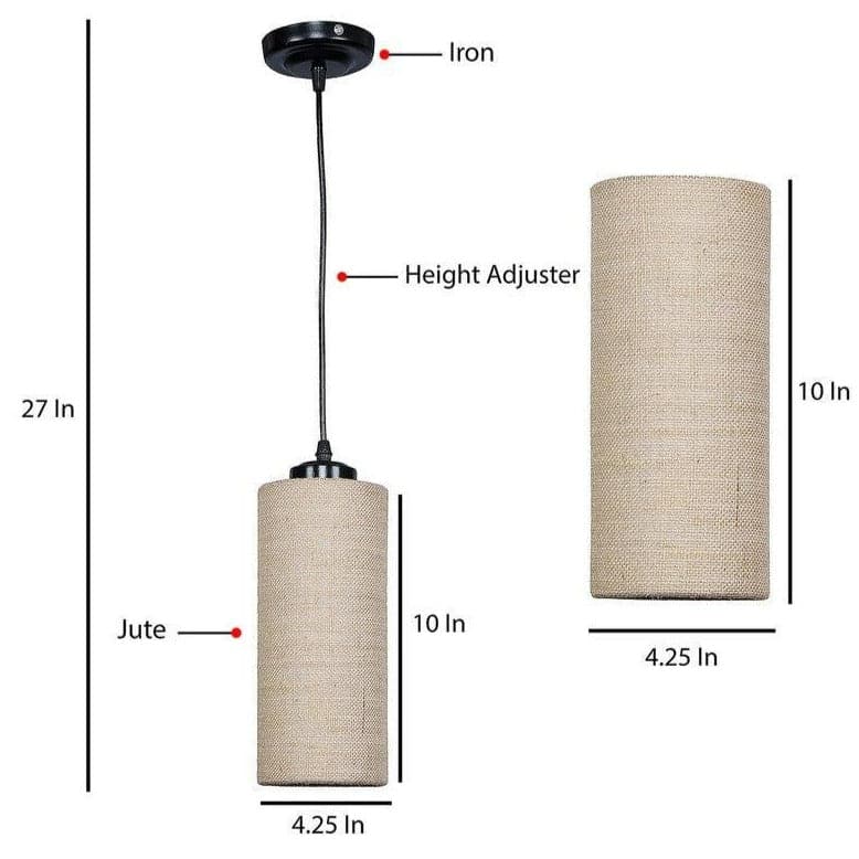 Buy Solid Squad Hanging Lamp - Beige Ceiling Lamp from Vaaree