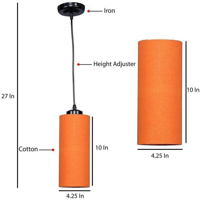 Buy Solid Squad Hanging Lamp - Orange Ceiling Lamp from Vaaree