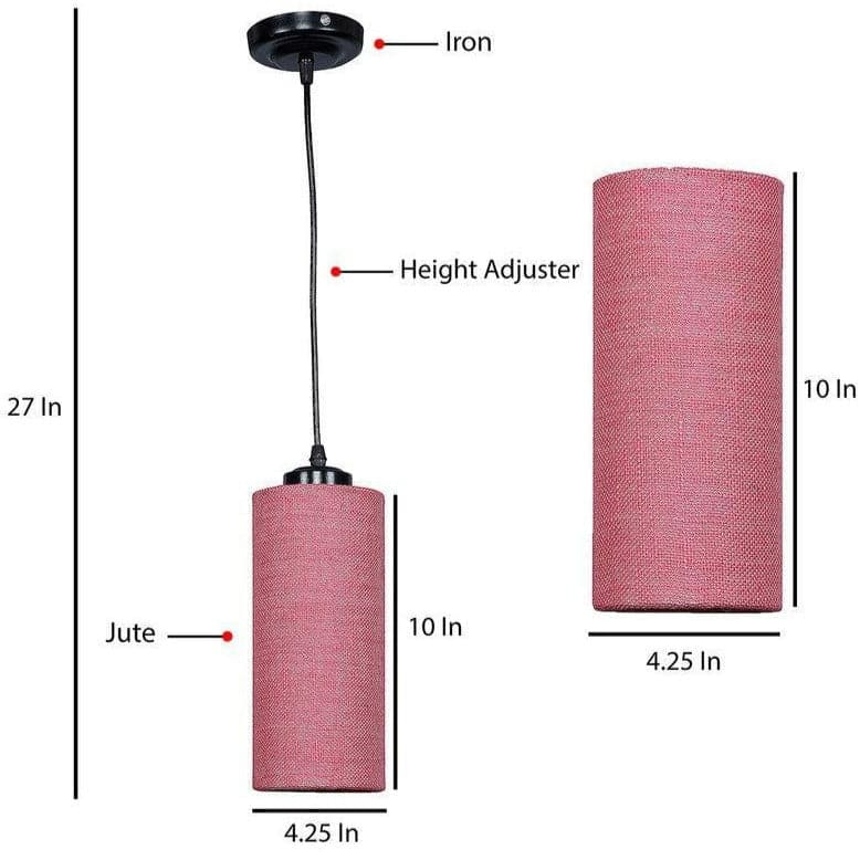 Buy Solid Squad Hanging Lamp - Pink Ceiling Lamp from Vaaree