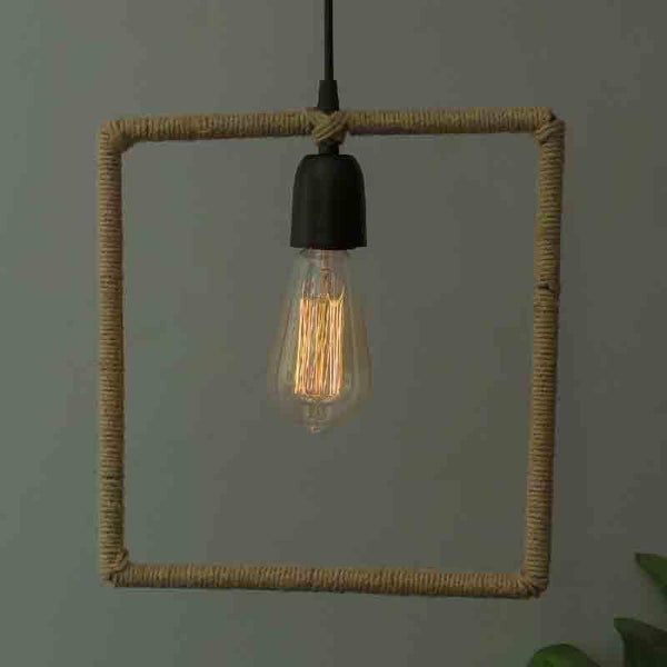 Ceiling Lamp - Squared Up Rope Lamp