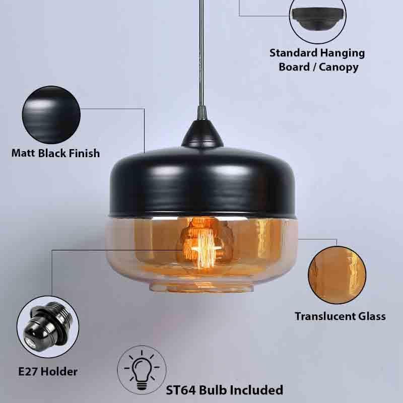 Buy Two Worlds LED Ceiling Lamp - Black Ceiling Lamp from Vaaree