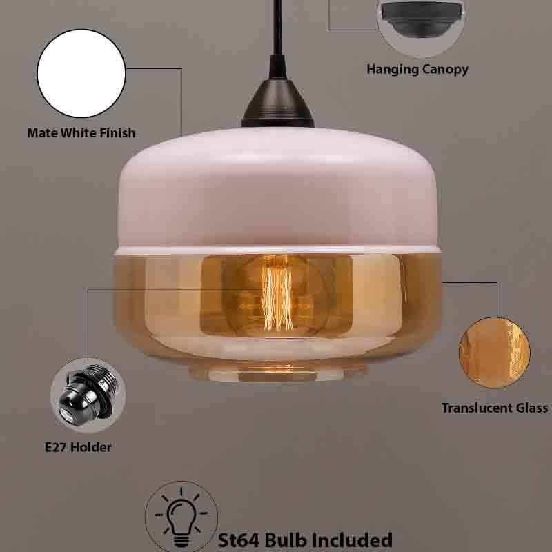 Buy Two Worlds LED Ceiling Lamp - White Ceiling Lamp from Vaaree