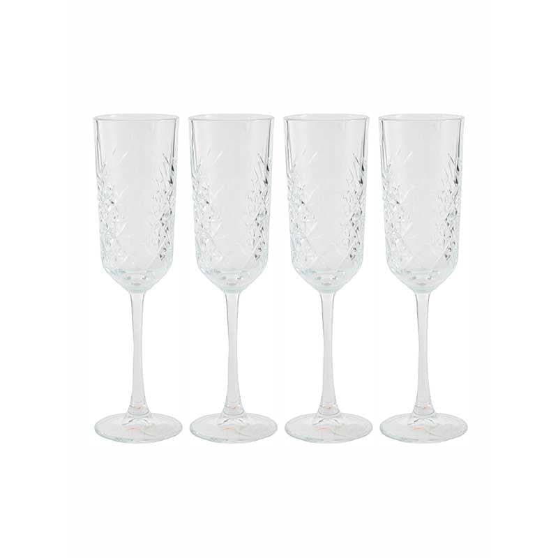 Buy Cephora Champagne Glass (175 ml ) - Set of Four Wine & Champagne Glasses from Vaaree