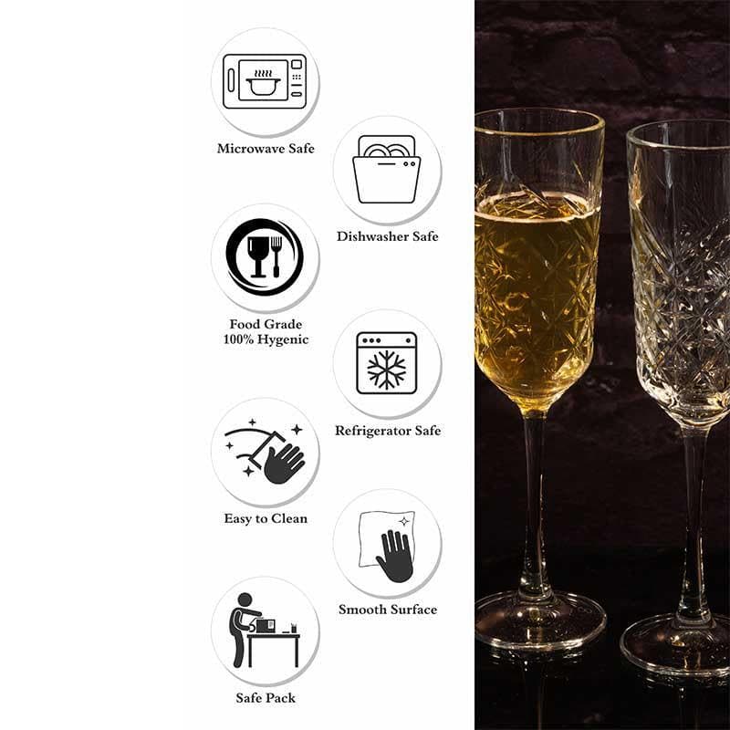 Buy Cephora Champagne Glass (175 ml ) - Set of Four Wine & Champagne Glasses from Vaaree