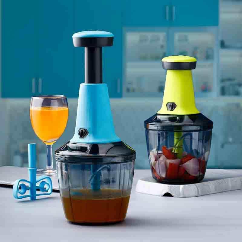 Buy Ace Push Chopper - Blue Kitchen Tools & Gadgets from Vaaree