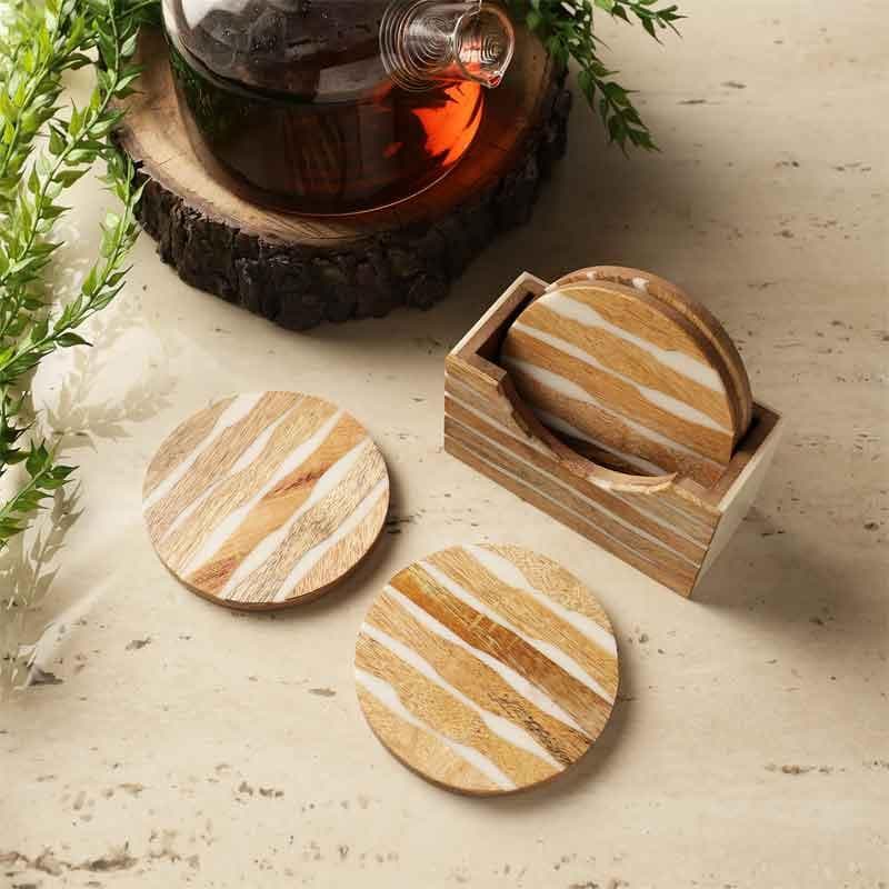 Buy Abstract Striped Coaster - Set Of Four Coasters from Vaaree