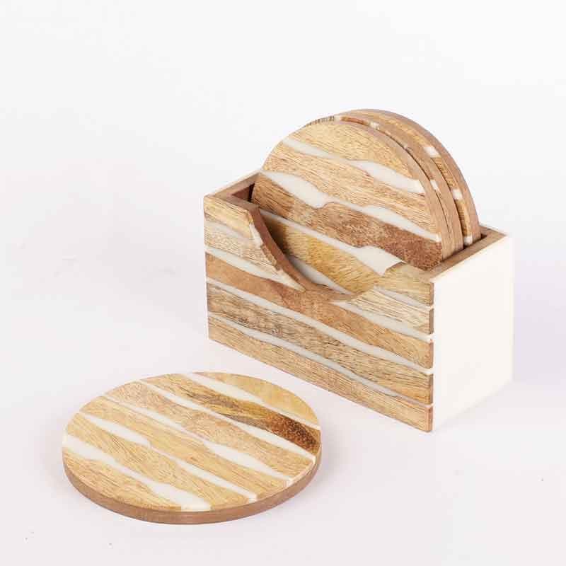 Buy Abstract Striped Coaster - Set Of Four Coasters from Vaaree