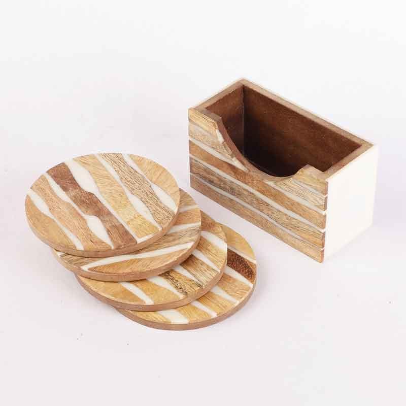 Buy Abstract Striped Coaster - Set Of Four Coasters from Vaaree