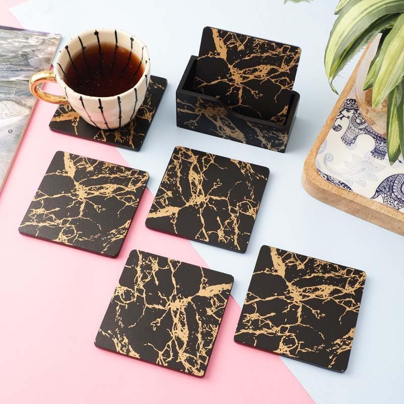 Coaster - Marble Play Coaster - Set Of Six