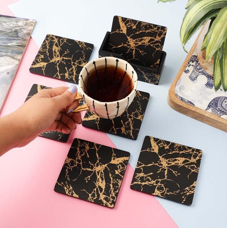 Coaster - Marble Play Coaster - Set Of Six