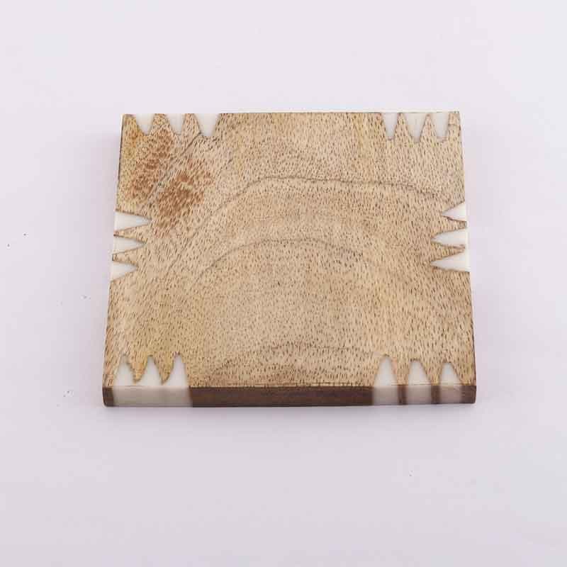 Buy Mirage Minimalistic Wooden Coaster - Set Of Four Coasters from Vaaree