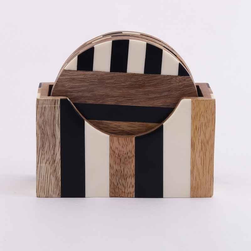 Buy Strippy Striped Coaster - Set Of Four Coasters from Vaaree