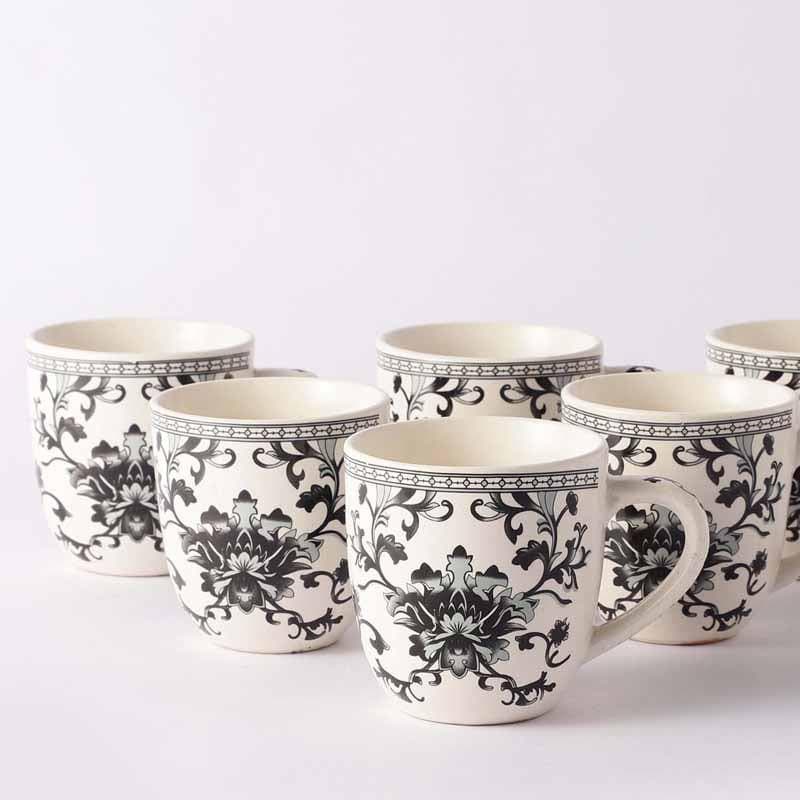 Buy Warli World Mug (White) - Set Of Six Coffee & Tea Mug from Vaaree