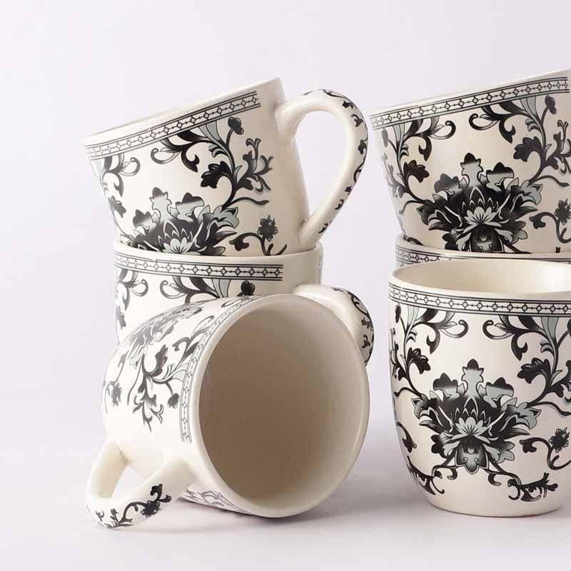 Buy Warli World Mug (White) - Set Of Six Coffee & Tea Mug from Vaaree