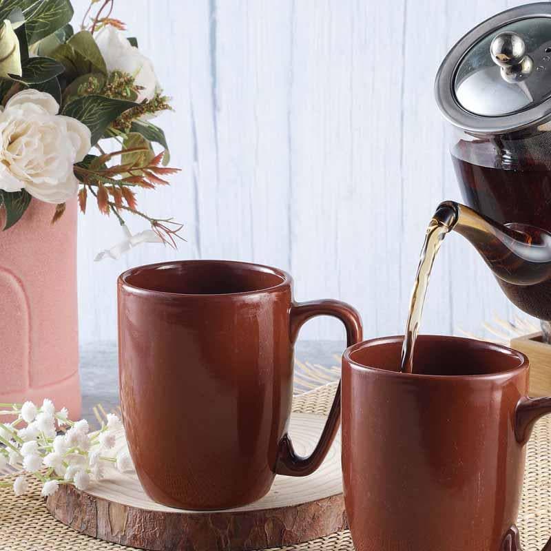 Buy Joy Cup (Brown) - Set Of Two Coffee Mug from Vaaree