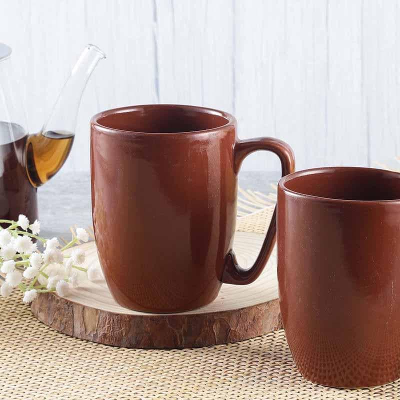 Buy Joy Cup (Brown) - Set Of Two Coffee Mug from Vaaree