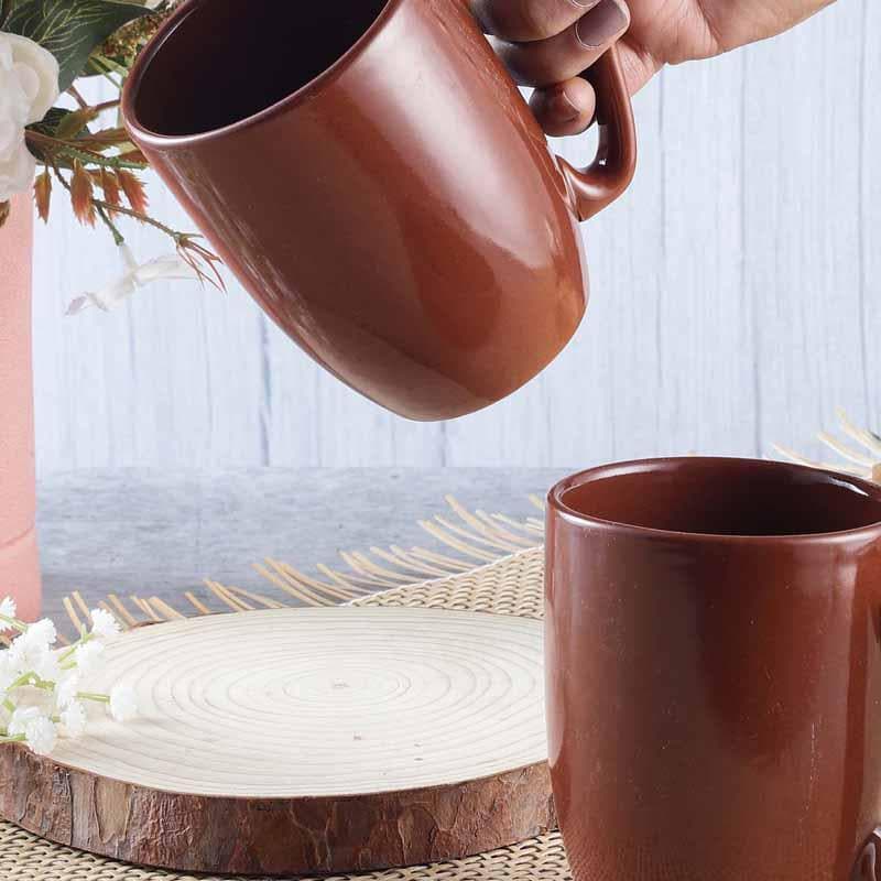 Buy Joy Cup (Brown) - Set Of Two Coffee Mug from Vaaree