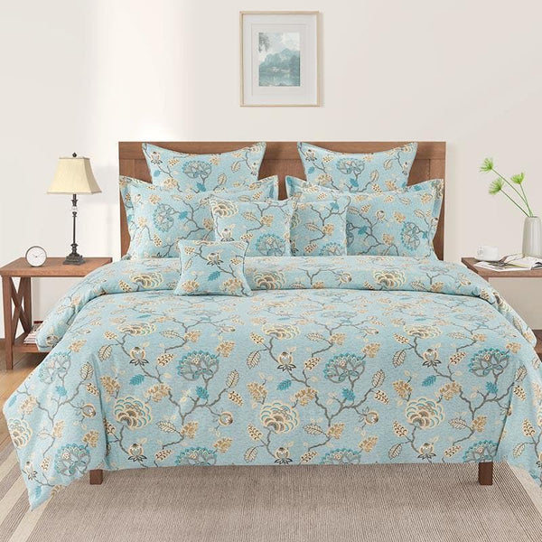 Buy Comforters & AC Quilts - Light Blue Floral Comforter at Vaaree online