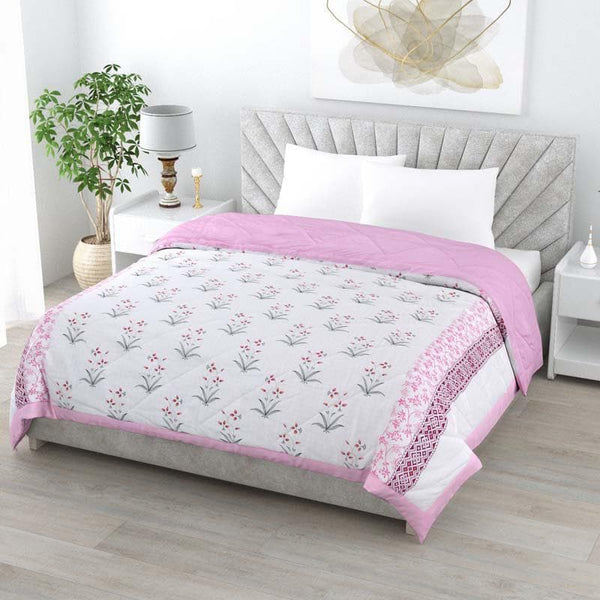 Buy Pink Petals Comforter Comforters & AC Quilts from Vaaree