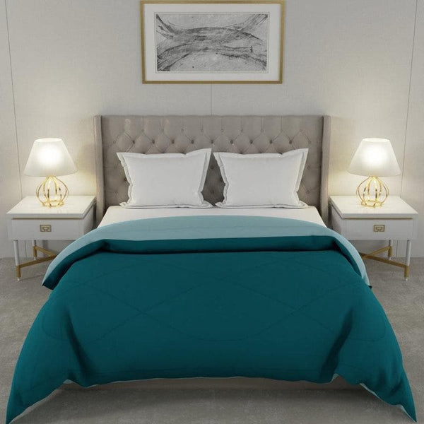 Buy Comforters & AC Quilts - Wide Checkered Comforter- Sky Blue & Cobalt Blue at Vaaree online