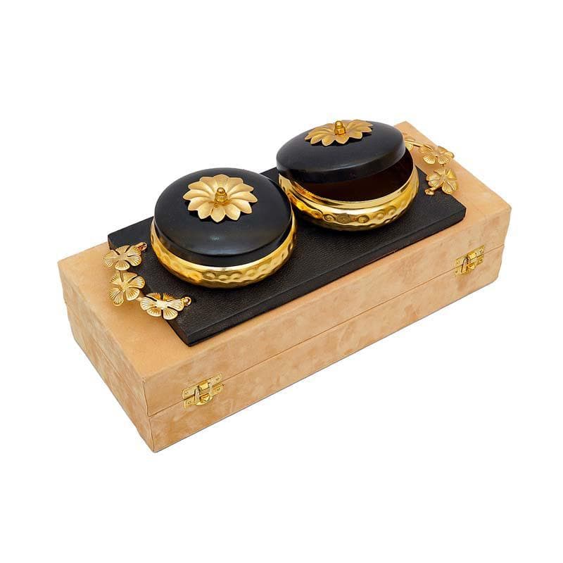 Buy Black & Gold Dryfruit Boxes Container from Vaaree