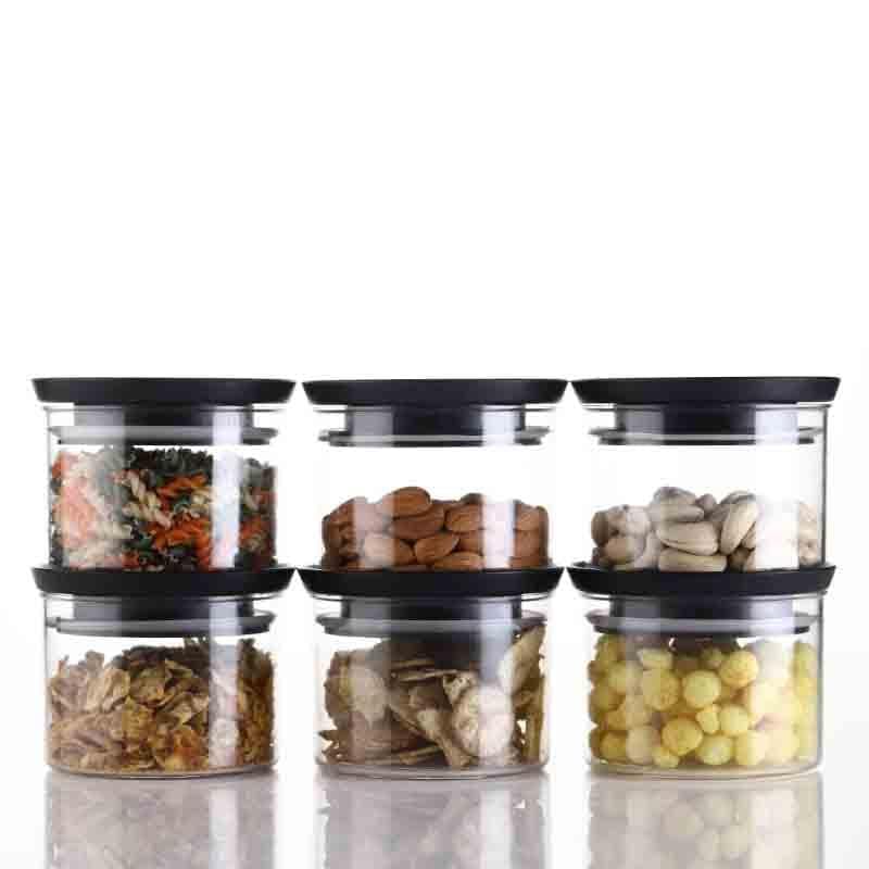 Buy Black Spice Squad Jars (600 ml each) - Set Of Six Container from Vaaree