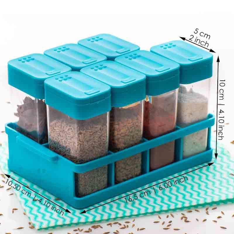Buy Container - Blue Sleeky Spice Box (80 ML Each) - Set Of 8 at Vaaree online