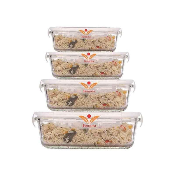 Buy Container - Rectangle Foodie Lunch Box (140/400/620/1000 ML) - Set of Four at Vaaree online