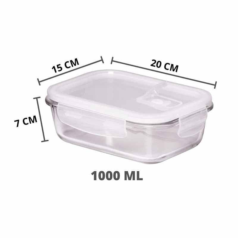 Container - Rectangle Foodie Lunch Box (400/620/1000 ML) - Set of Three