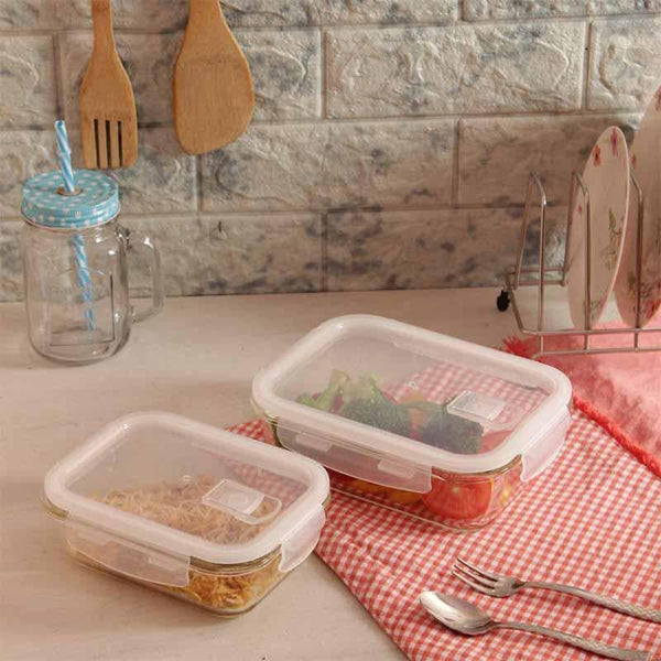 Container - Rectangle Foodie Lunch Box (620/1000 ML) - Set of Two