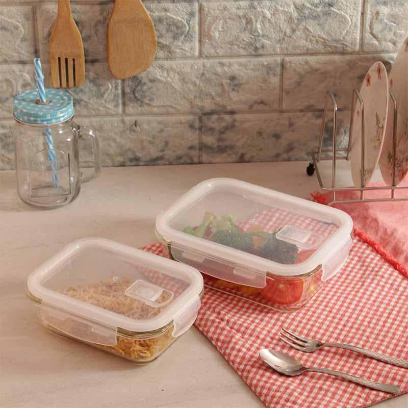 Container - Rectangle Foodie Lunch Box (620/1500 ML) - Set of Two