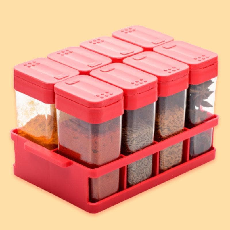 Buy Red Sleeky Spice Box (80 ML Each) - Set Of 8 Container from Vaaree