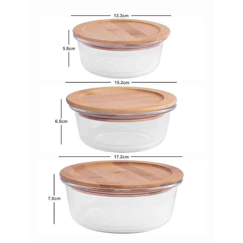 Buy Treat O'Pro Lunch Box Round (360/560/860 ml) - Set of Three Container from Vaaree