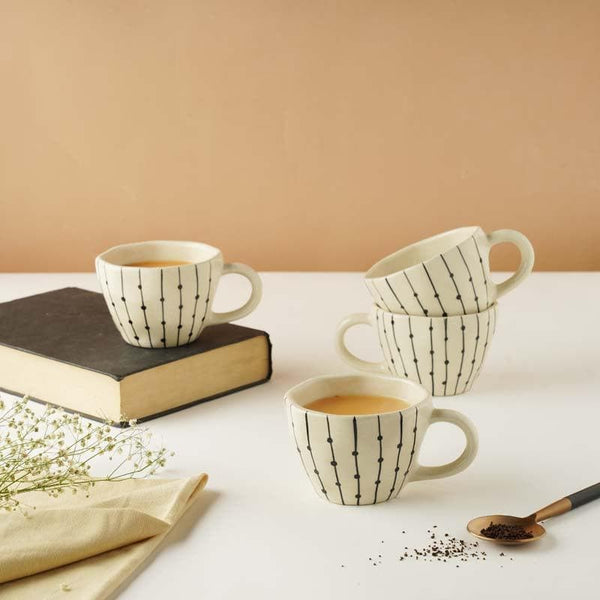 Cup - Dotted Lines Cup- Set Of Four