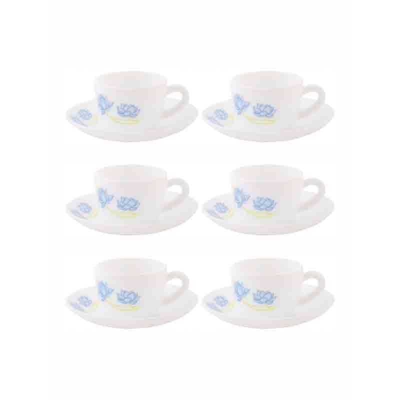 Buy Florita Tea Cup with saucer- Set of Twelve Cup from Vaaree