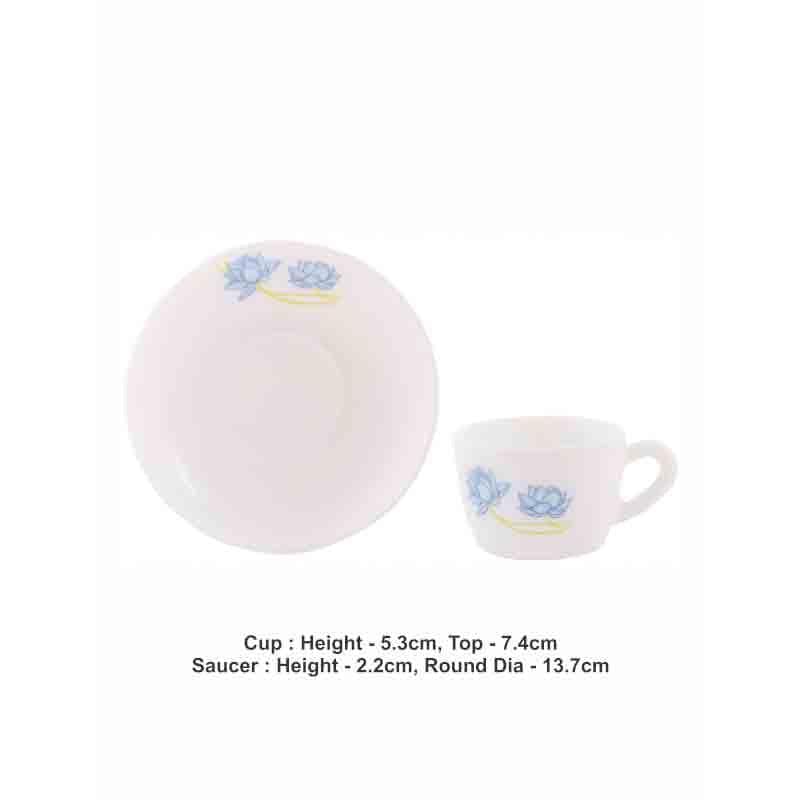 Buy Florita Tea Cup with saucer- Set of Twelve Cup from Vaaree