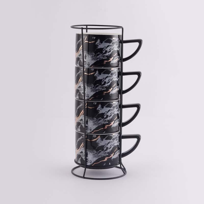 Buy Marble Era Cup - Black - Set Of Four Cup from Vaaree