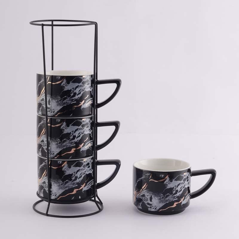 Cup - Marble Era Cup - Black - Set Of Four