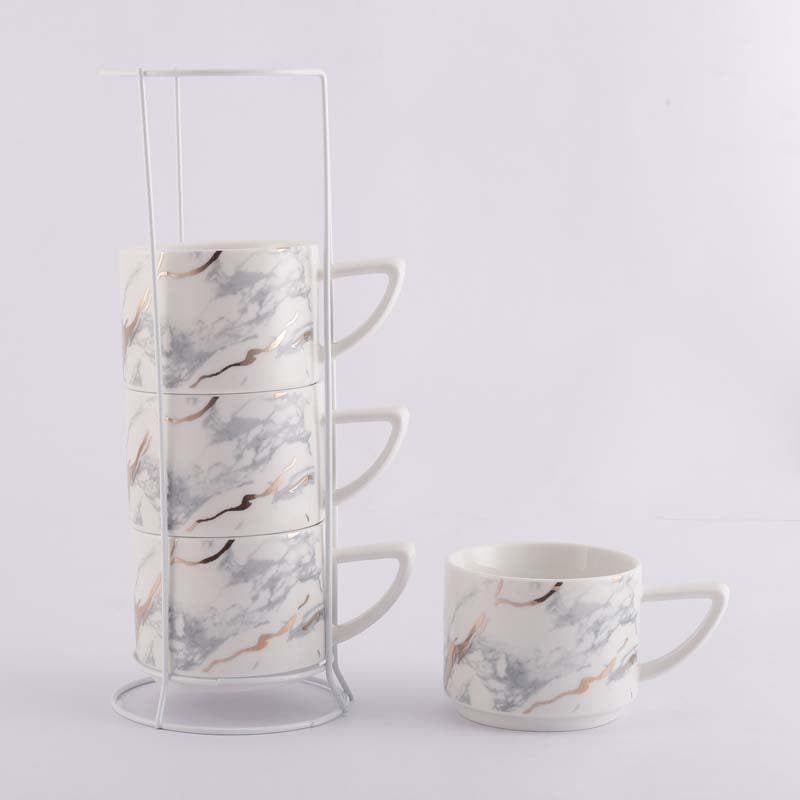 Buy Marble Era Cup - White - Set Of Four Cup from Vaaree