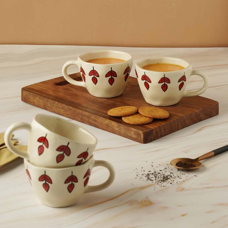 Cup - Red Ivy Cup- Set Of Four