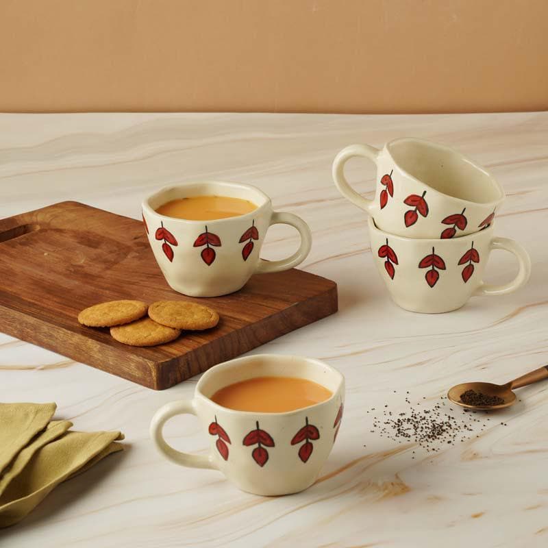 Cup - Red Ivy Cup- Set Of Four