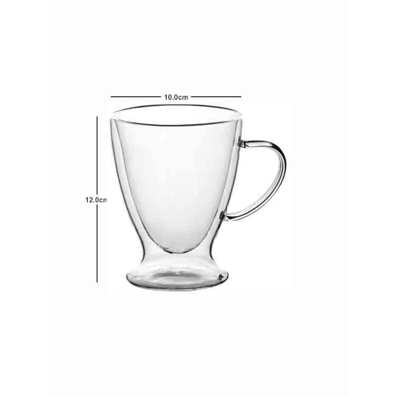 Buy Shape of Who Glass Mug - Set of Two Cup from Vaaree