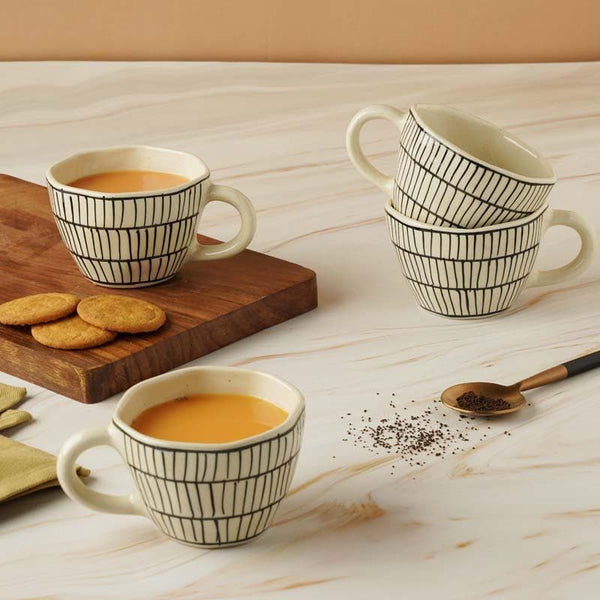 Cup - Small Striped Cup- Set Of Four