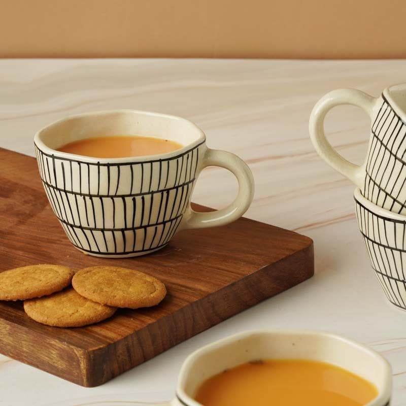 Cup - Small Striped Cup- Set Of Four