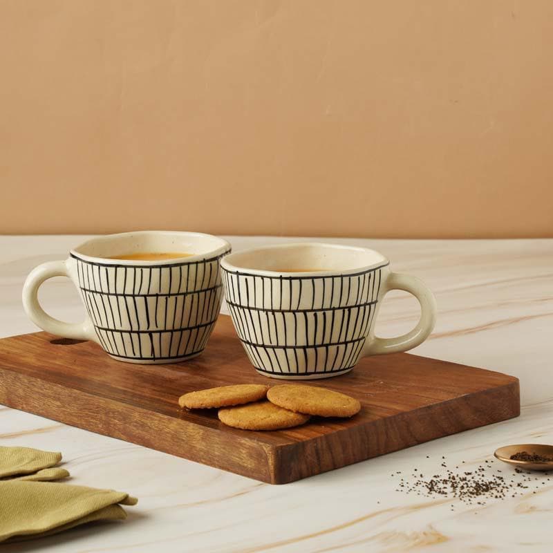 Cup - Small Striped Cup- Set Of Four