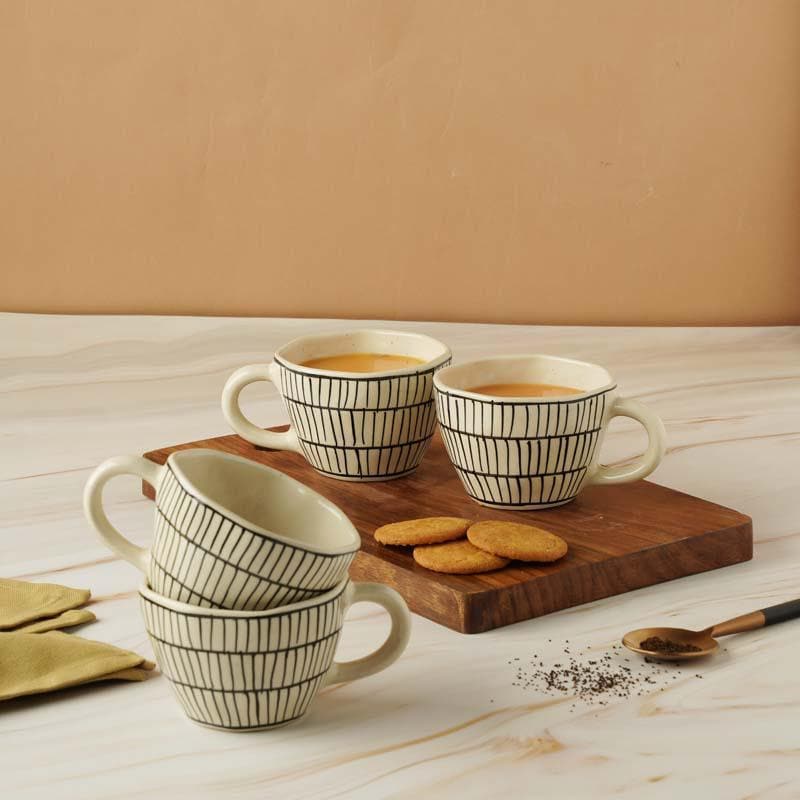 Cup - Small Striped Cup- Set Of Four