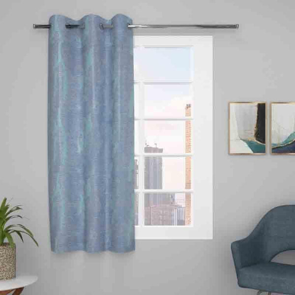 Buy Blotches Curtain - Blue Curtains from Vaaree