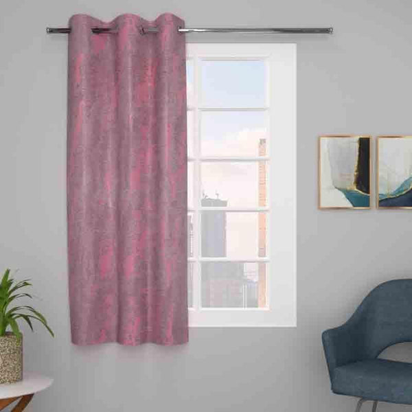 Buy Blotches Curtain - Pink Curtains from Vaaree