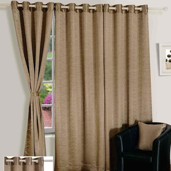Buy Curtains - Earthy Brown Curtain at Vaaree online
