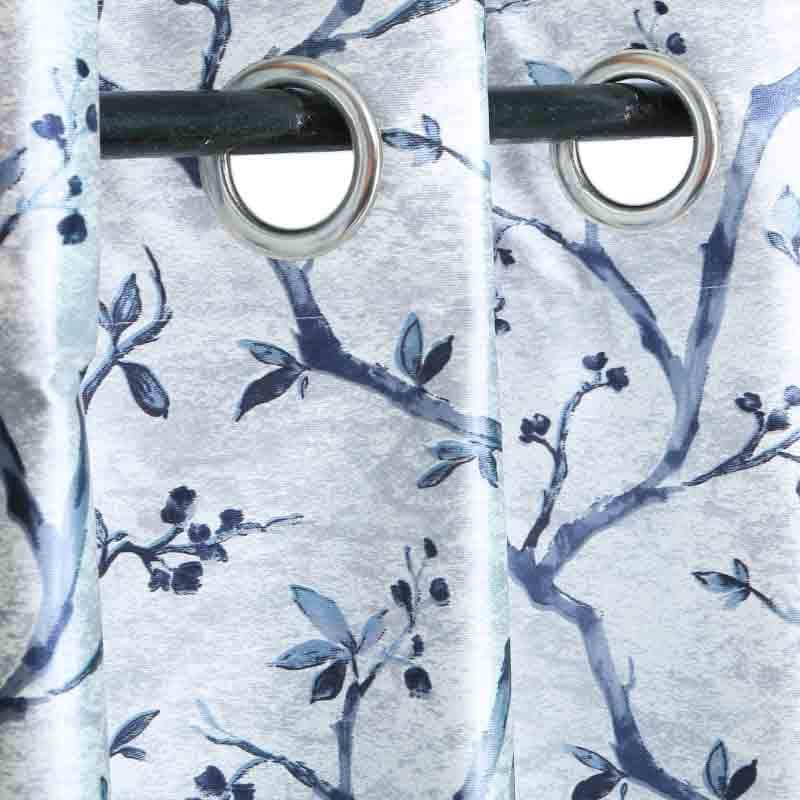 Buy Freesia Curtain - Blue Curtains from Vaaree